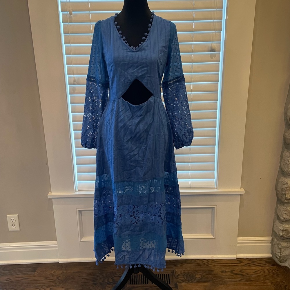 Blue cutout dress